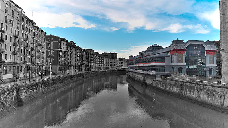 Mercado de la Ribera en Bilbao. 