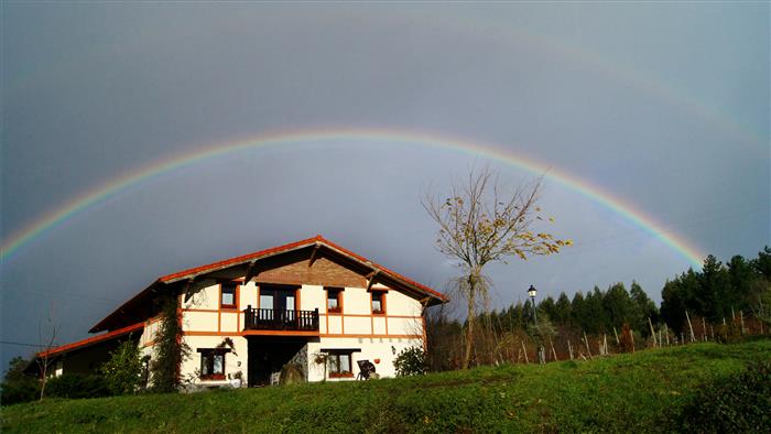 fachada agroturismo Merrutxu en Bizkaia