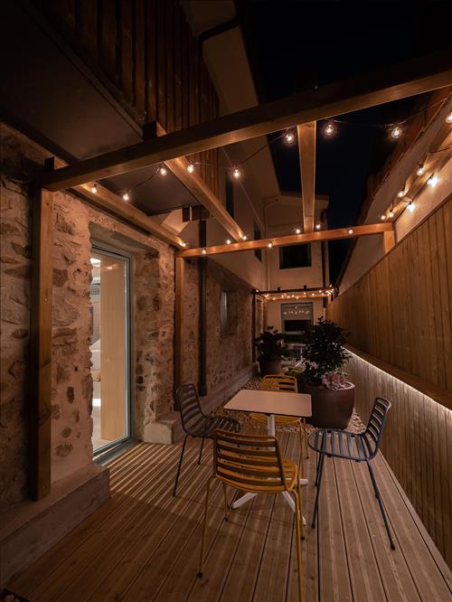 Terraza casa rural Goiko Errota en Gipuzkoa