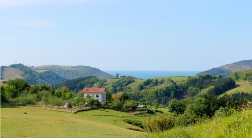 Paisaje agroturismo olaskoaga goikoa en Gipuzkoa